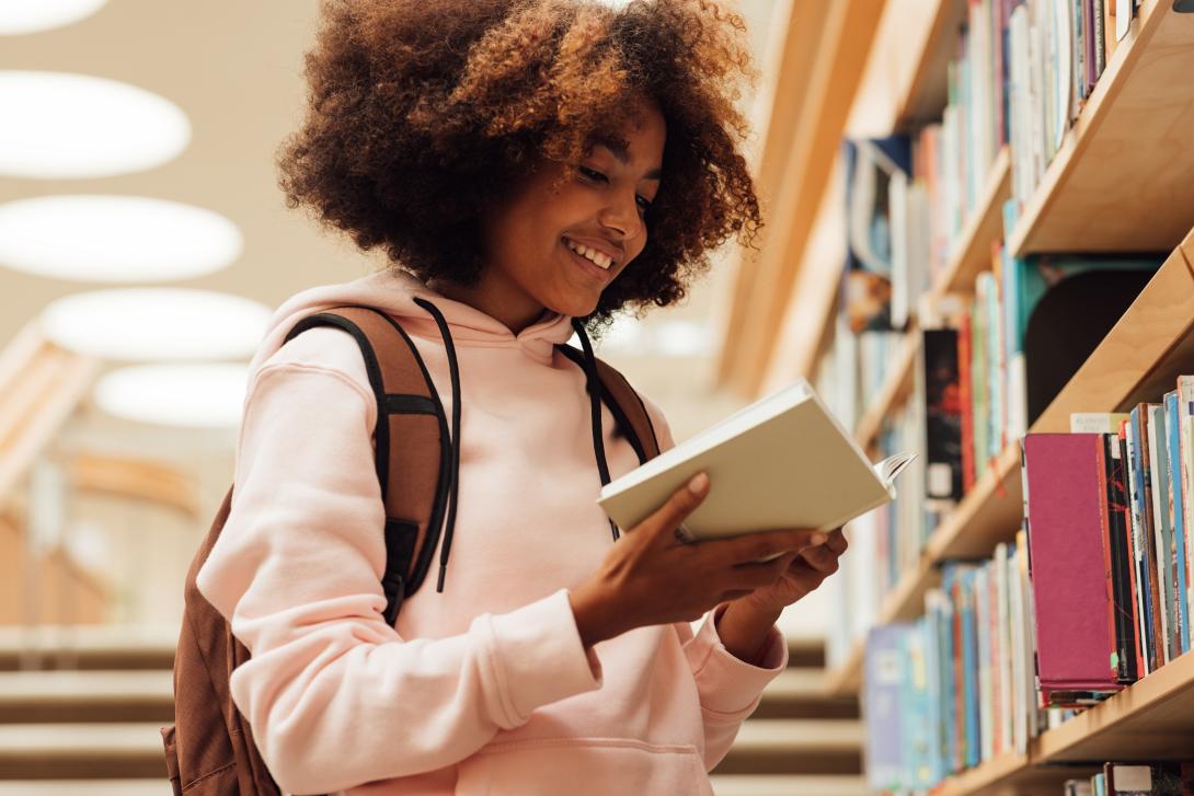 girl reading book